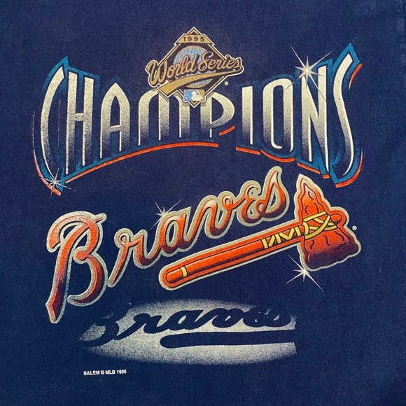 Vintage Atlanta Braves Shirt World Series 90s MLB - Picture 3 of 8
